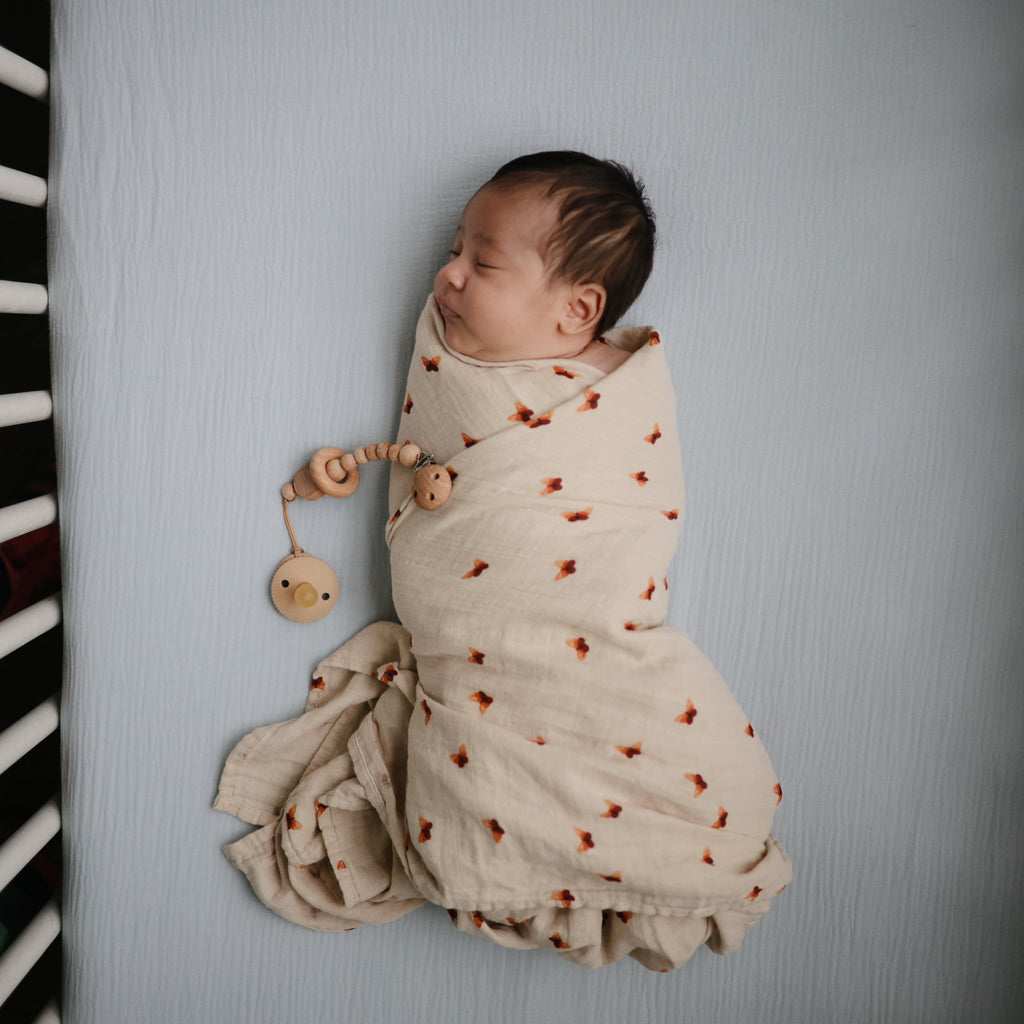 Mushie Organic Cotton Muslin Swaddle Blanket | Playroom Avenue