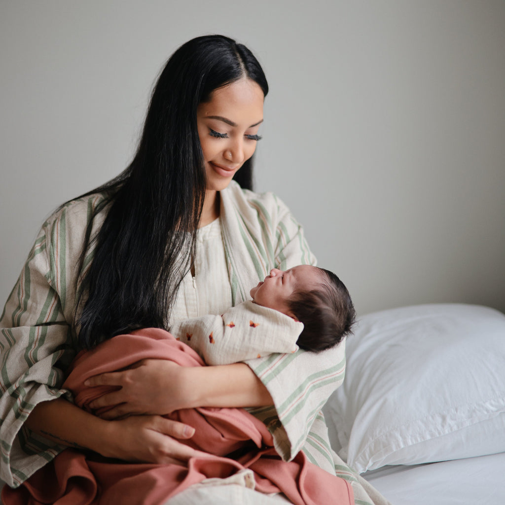 Mushie Organic Cotton Muslin Swaddle Blanket | Playroom Avenue