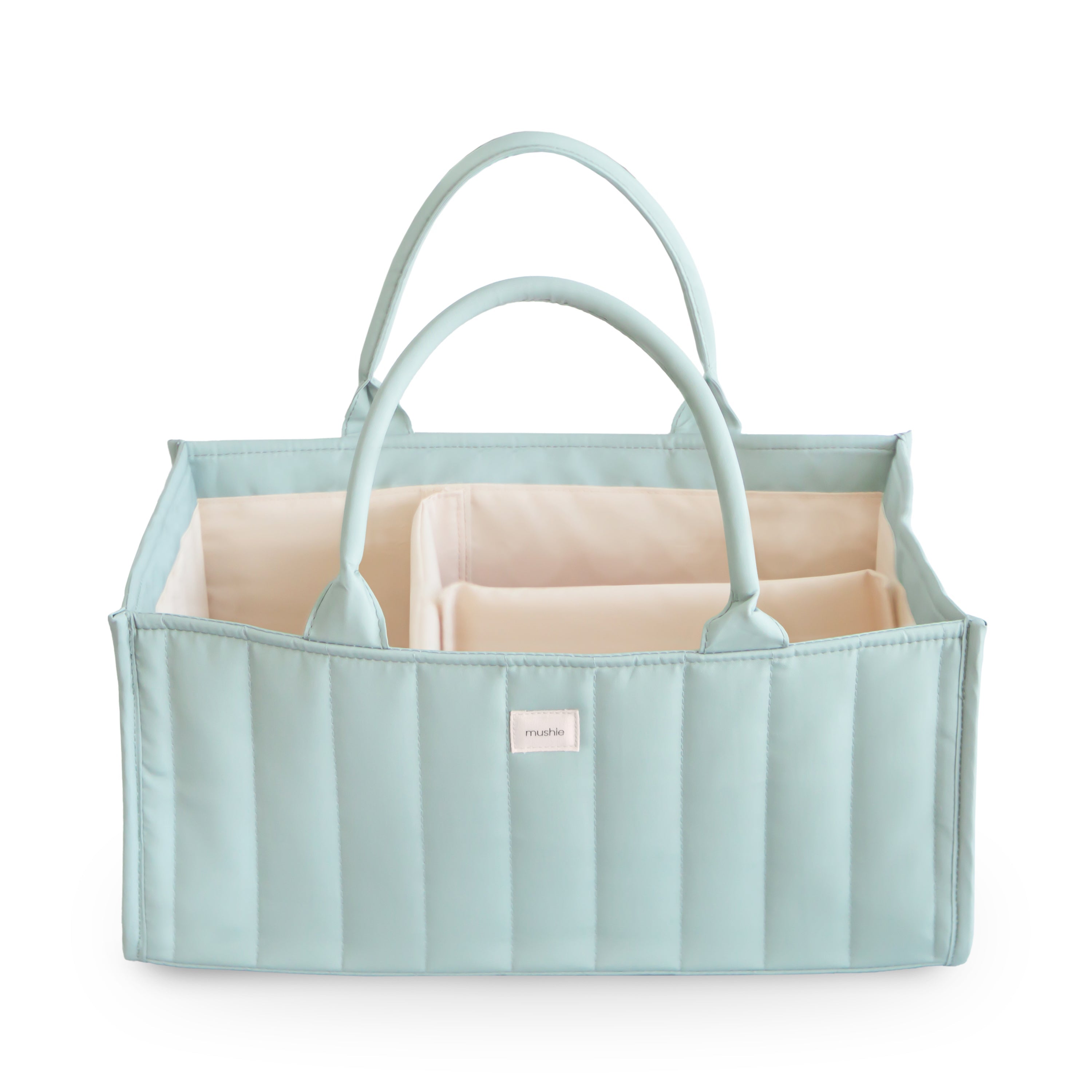 Mushie Diaper Caddy Roman Green | Playroom Avenue