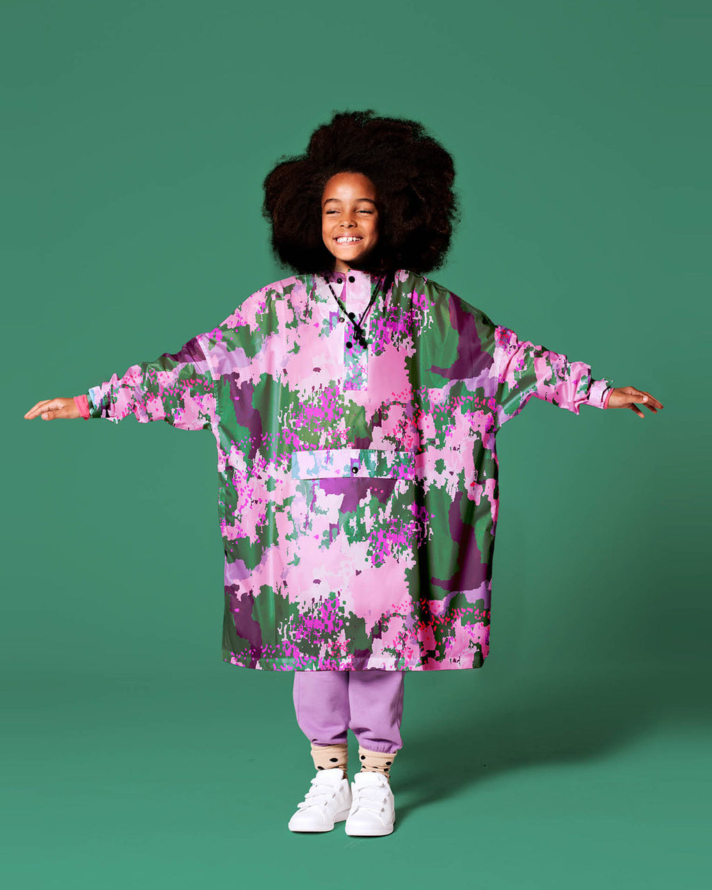 Rainkiss Kids Rain Poncho Digi Spring Camo | Playroom Avenue
