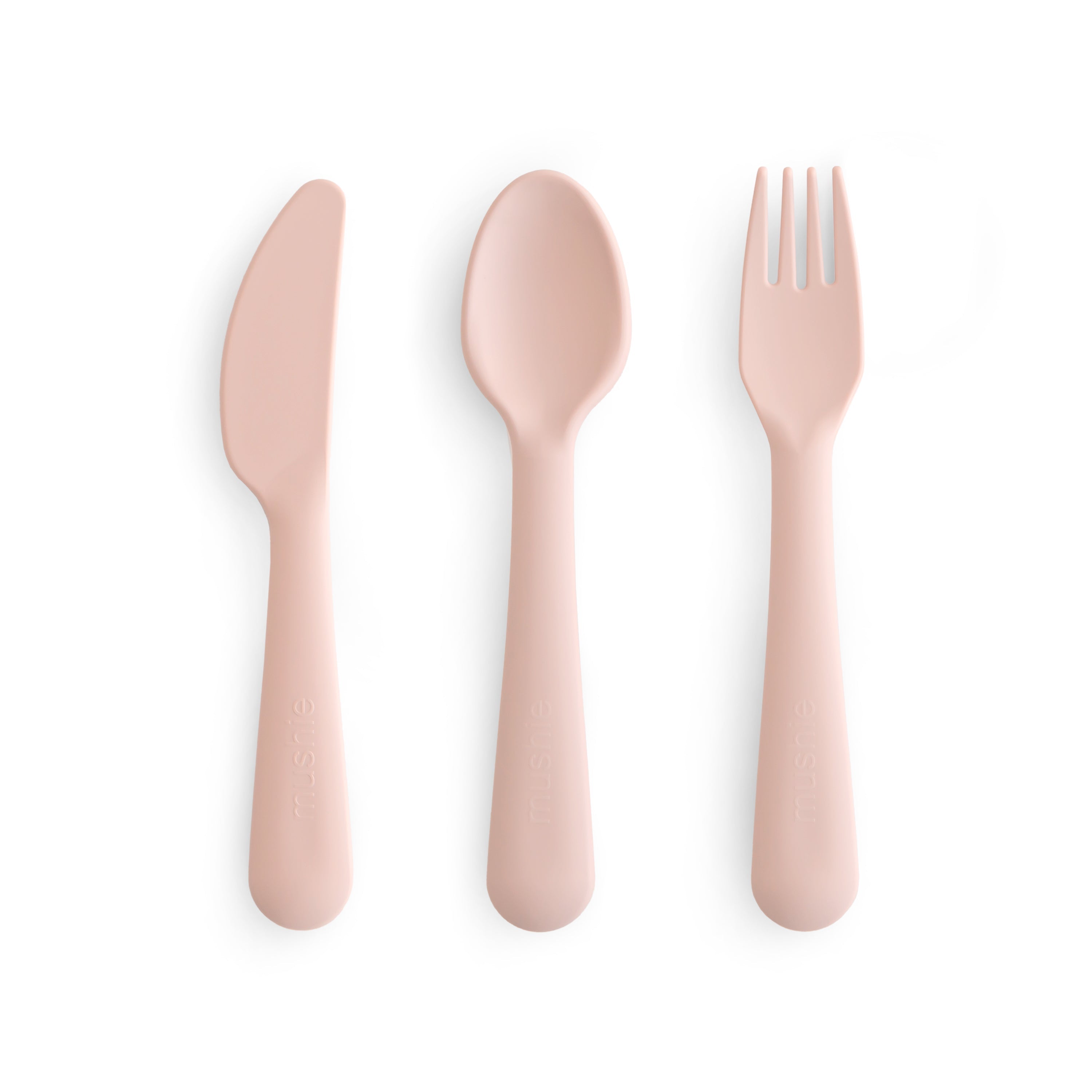 Mushie Dinnerware Cutlery Set Blush | Playroom Avenue