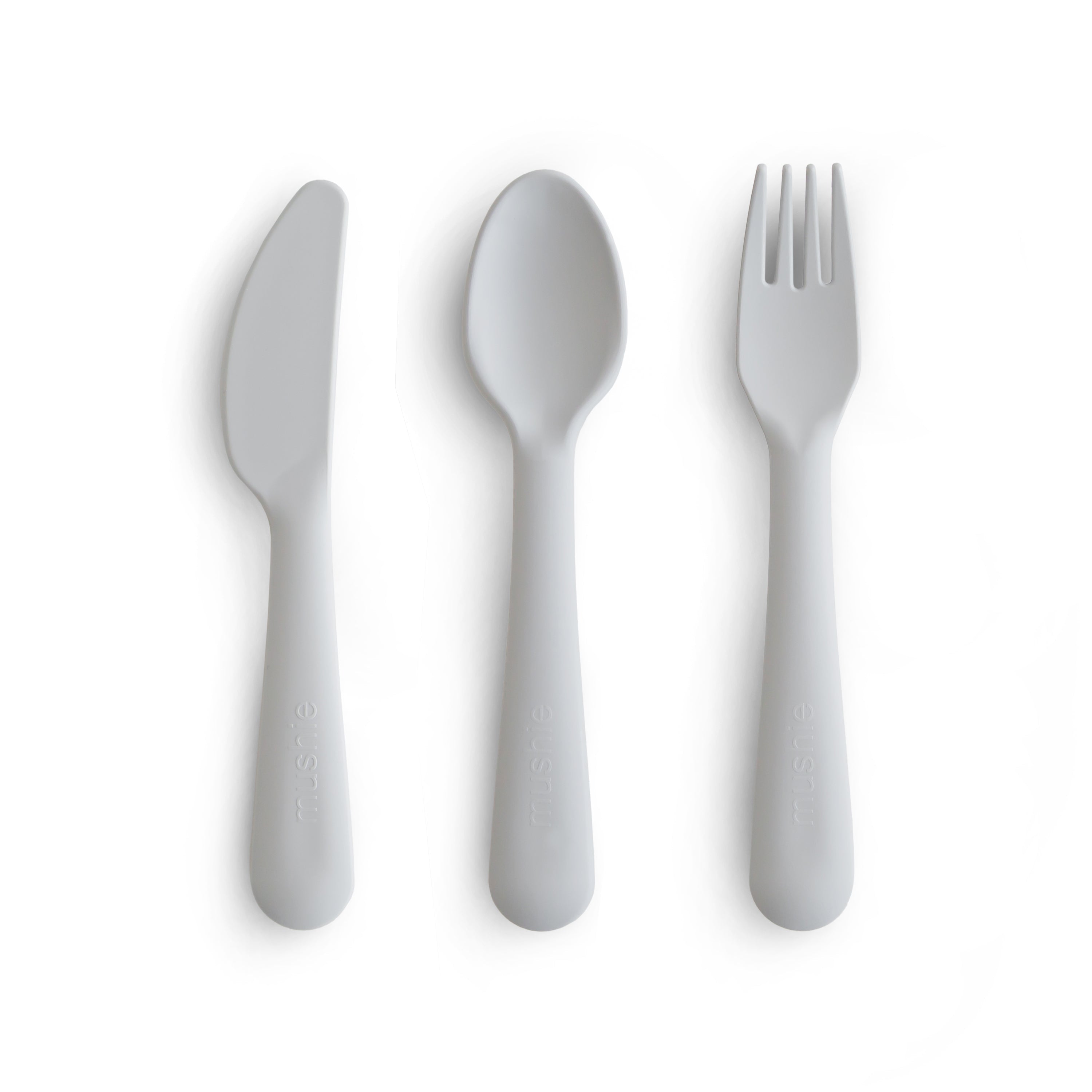 Mushie Dinnerware Cutlery Set Cloud | Playroom Avenue