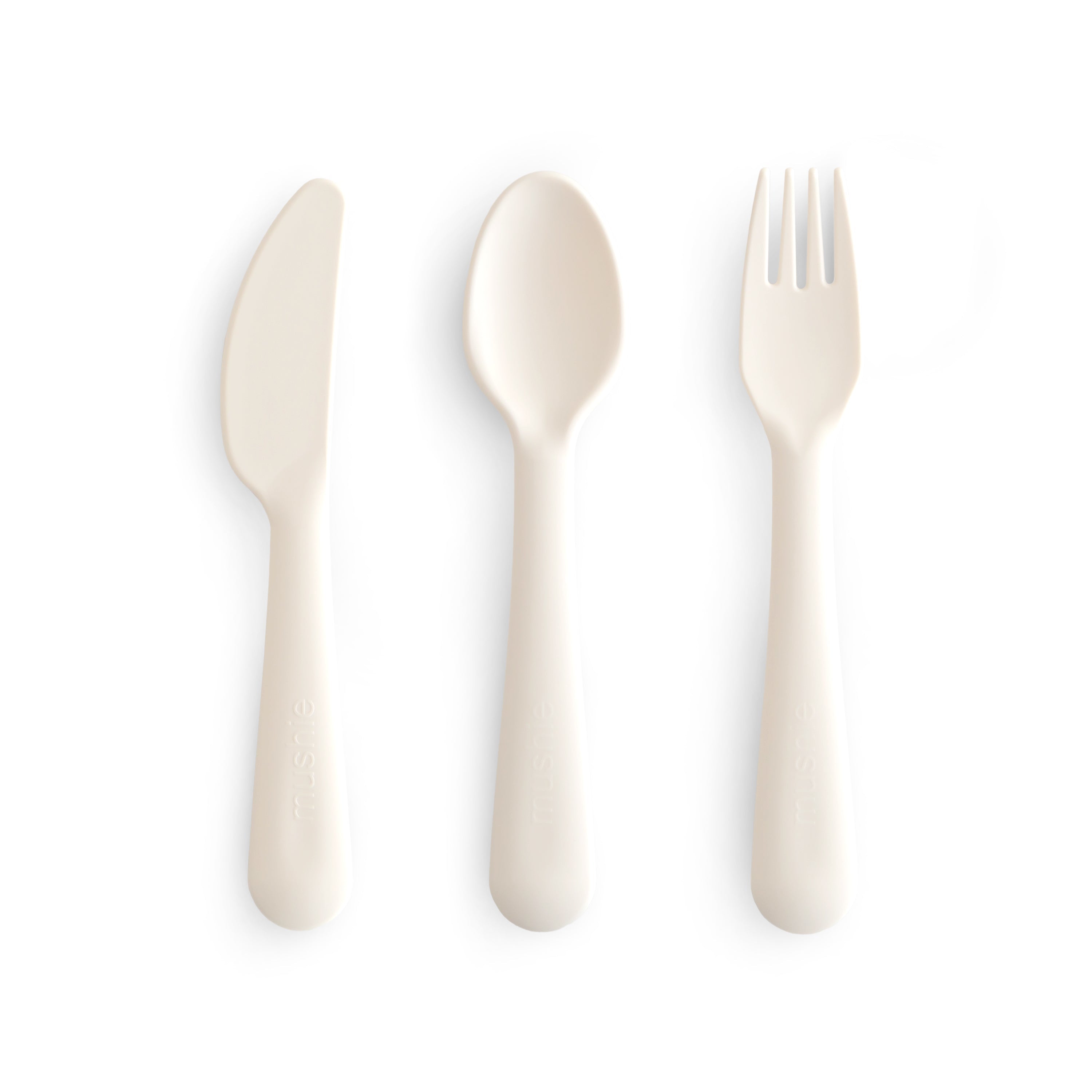 Mushie Dinnerware Cutlery Set Ivory | Playroom Avenue