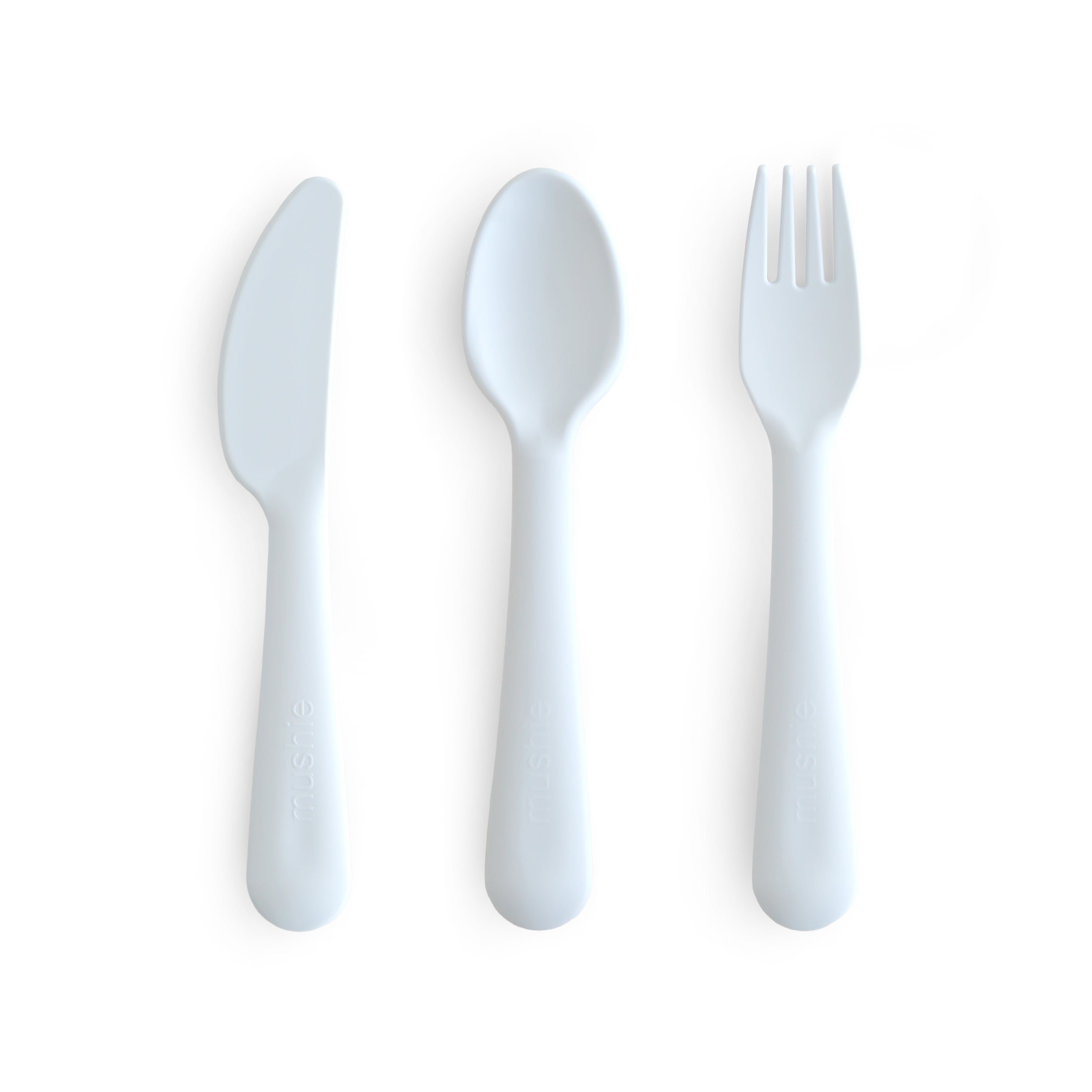 Mushie Dinnerware Cutlery Set Powder Blue | Playroom Avenue