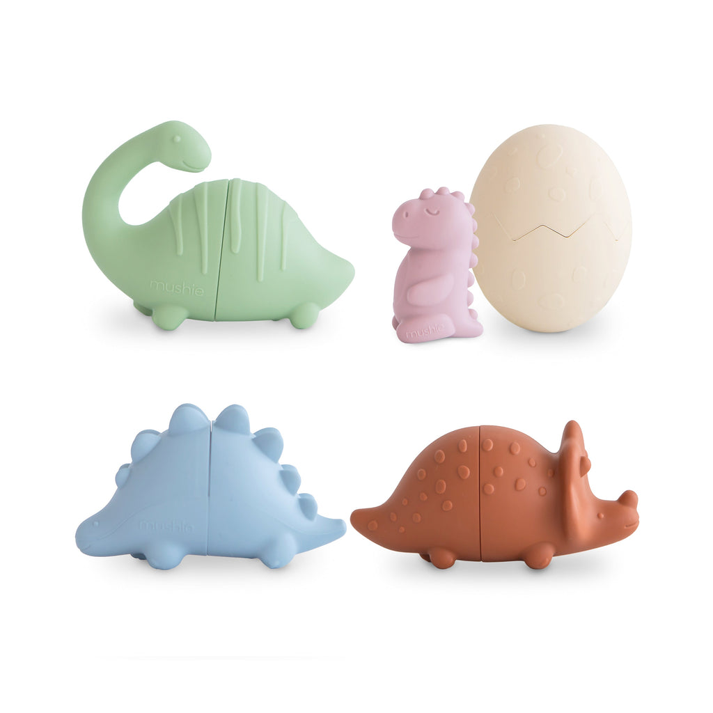 Mushie Mold Free Bath Play Set Dino | Playroom Avenue