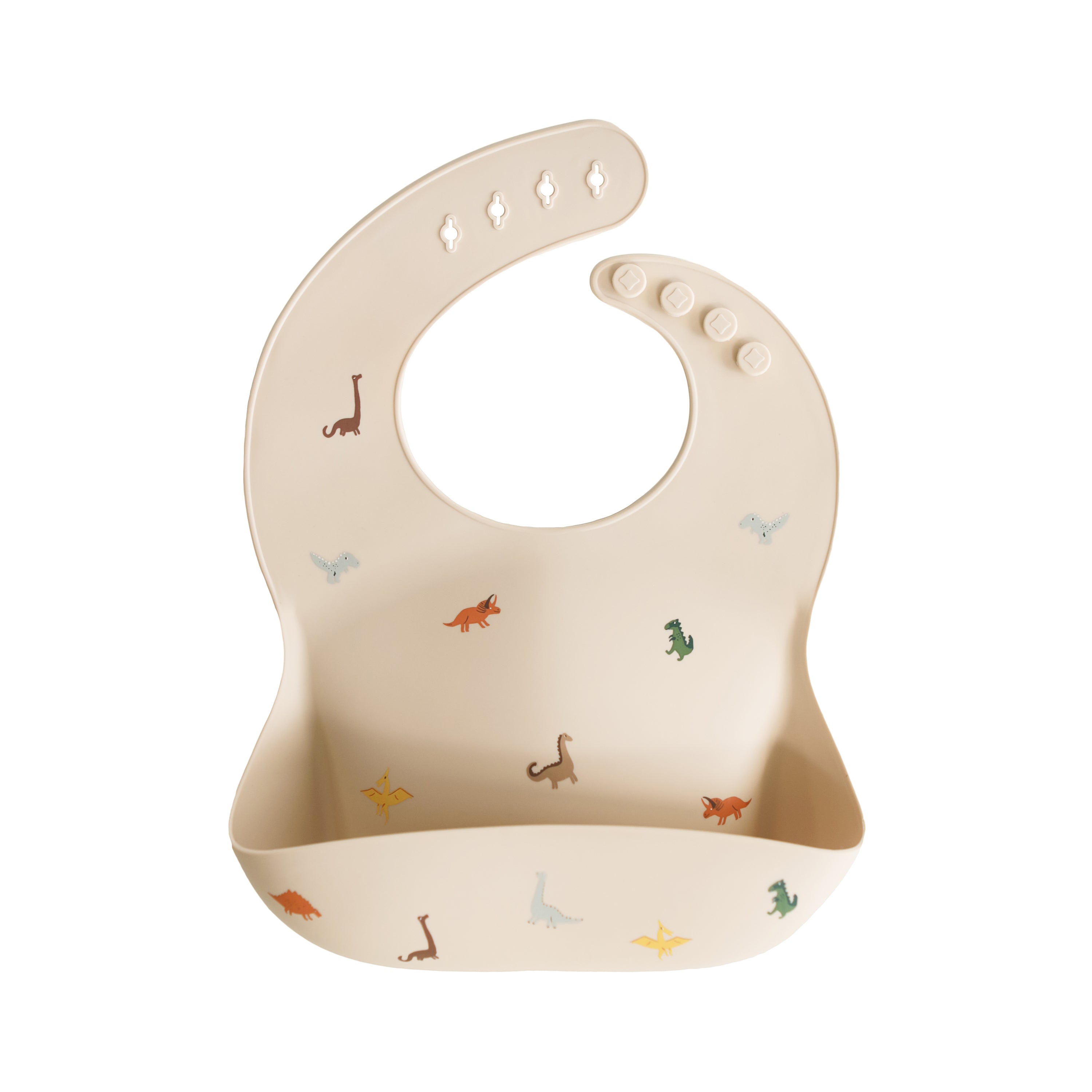 Mushie Silicone Baby Bib Dinosaurs | Playroom Avenue