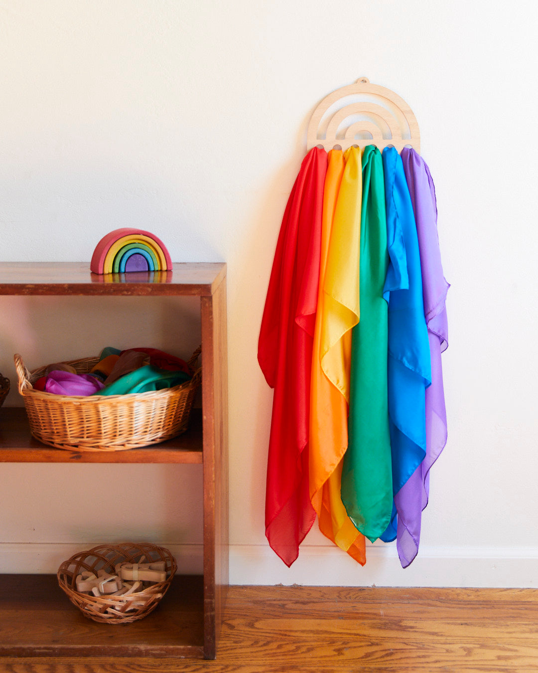Sarah's Silks Rainbow Playsilk Display | Playroom Avenue