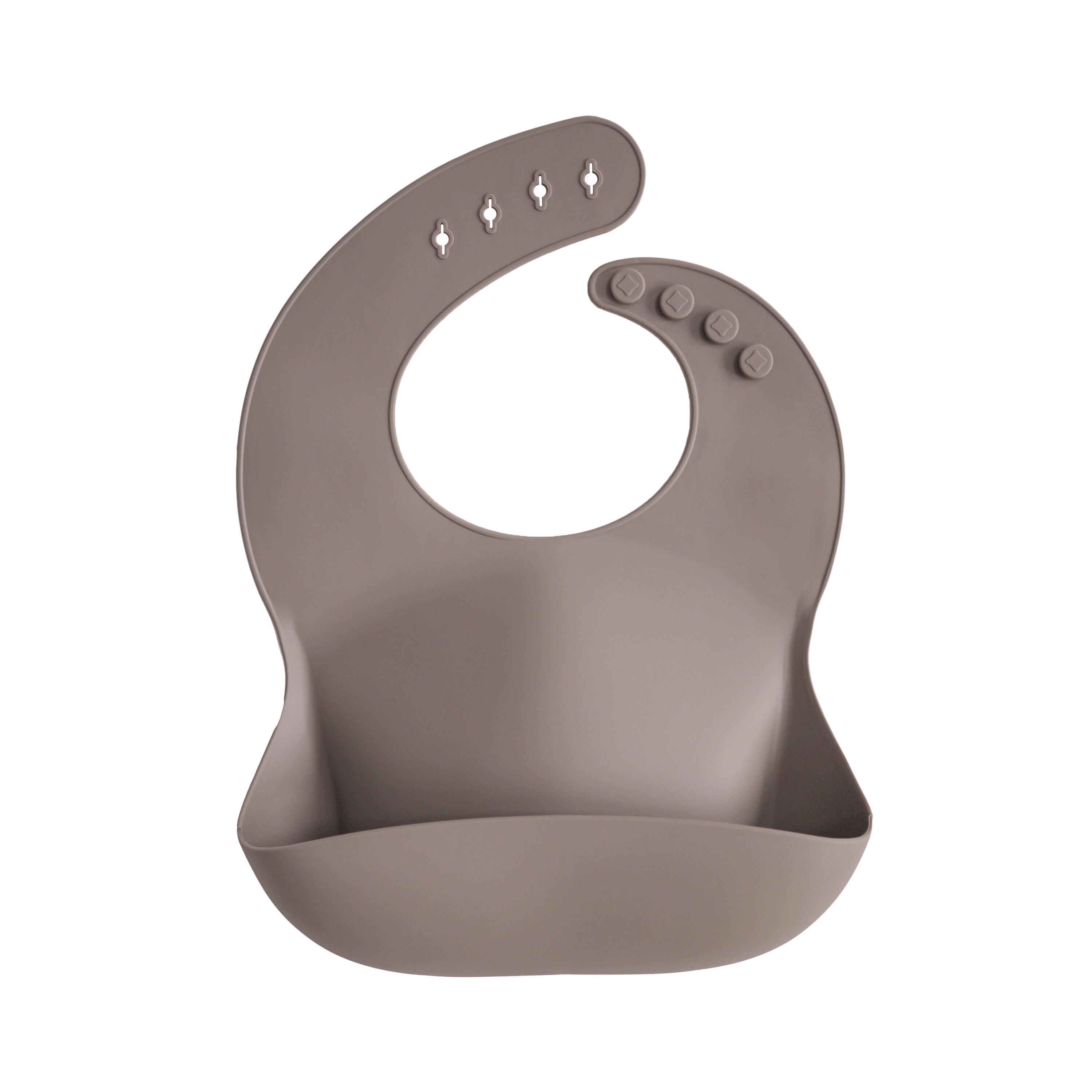Mushie Silicone Baby Bib Dove Gray | Playroom Avenue