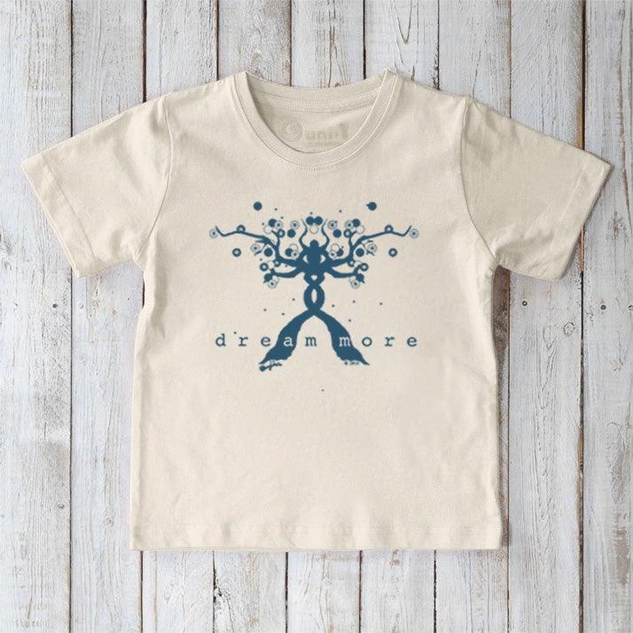 Uni-T "Dream More" Positive Message T-Shirt for Kids Ivory | Playroom Avenue