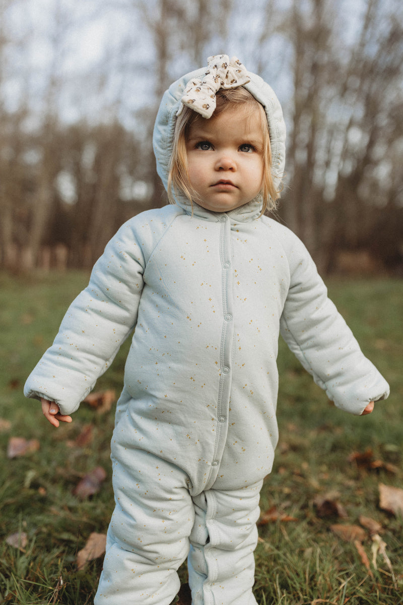 Le Petit Lapin Etoile Organic Cotton Onesie Frozen Dew