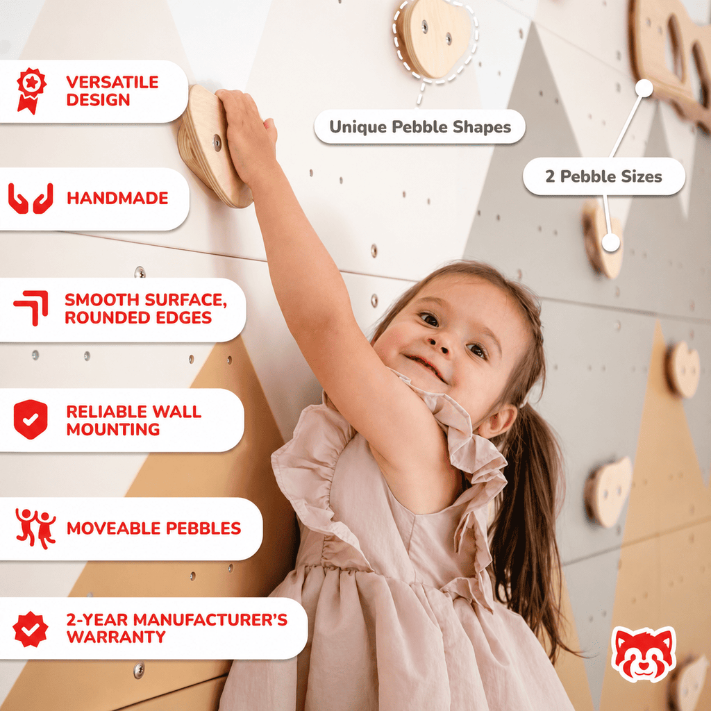 Wood and Hearts Indoor Climbing Wall | Playroom Avenue