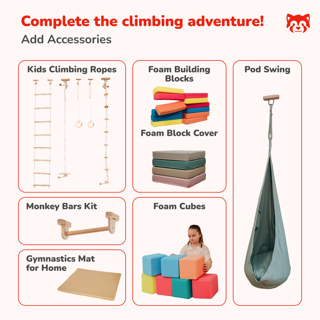 Wood and Hearts Indoor Climbing Wall | Playroom Avenue