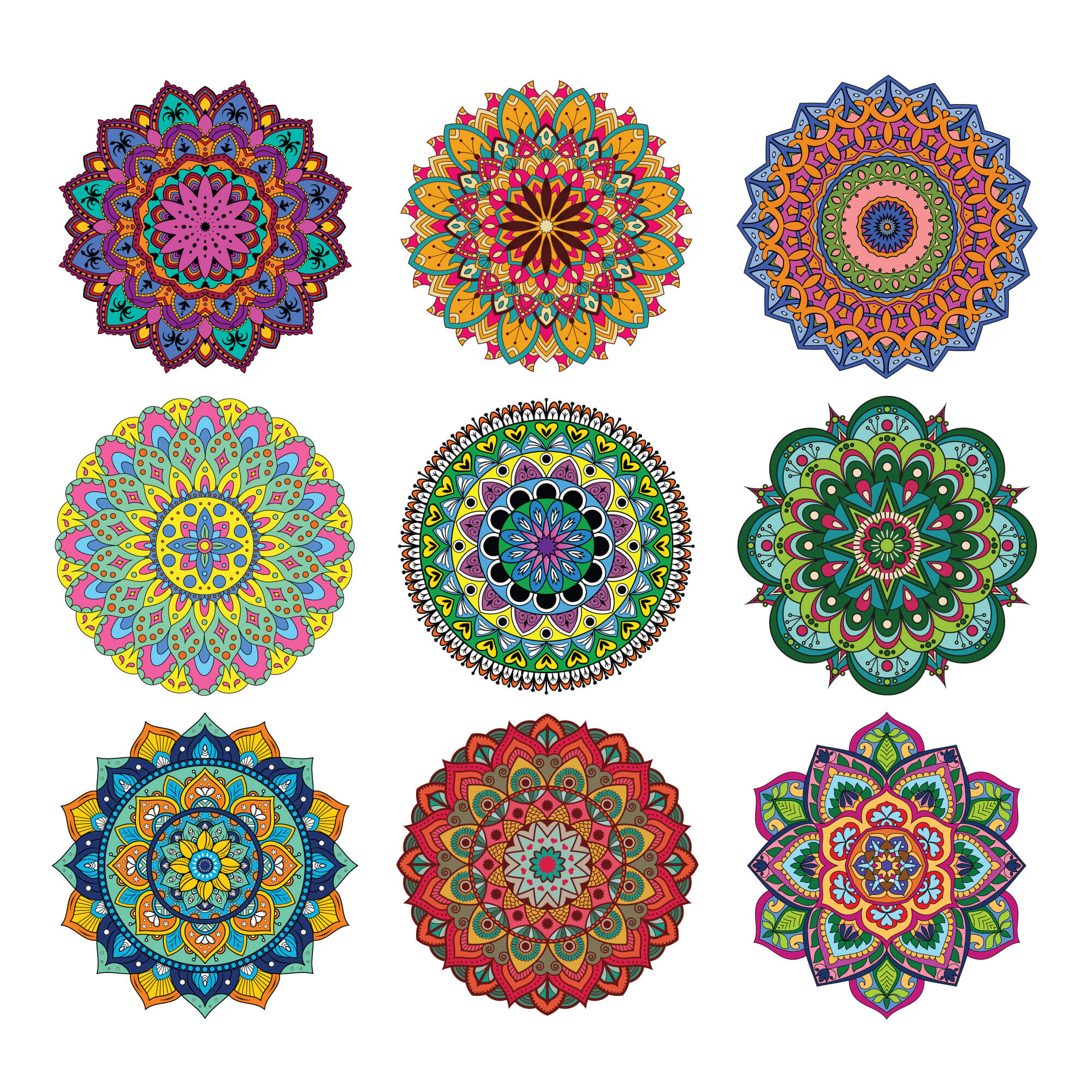 Elseware Unplug Mandala Coloring Sheets – Deluxe 110lb Paper | Playroom Avenue