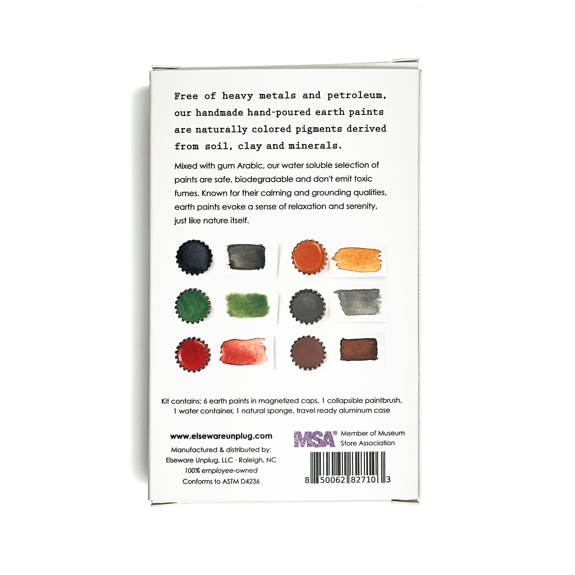 Elseware Unplug Handmade Watercolor Set – Earth Paints | Playroom Avenue