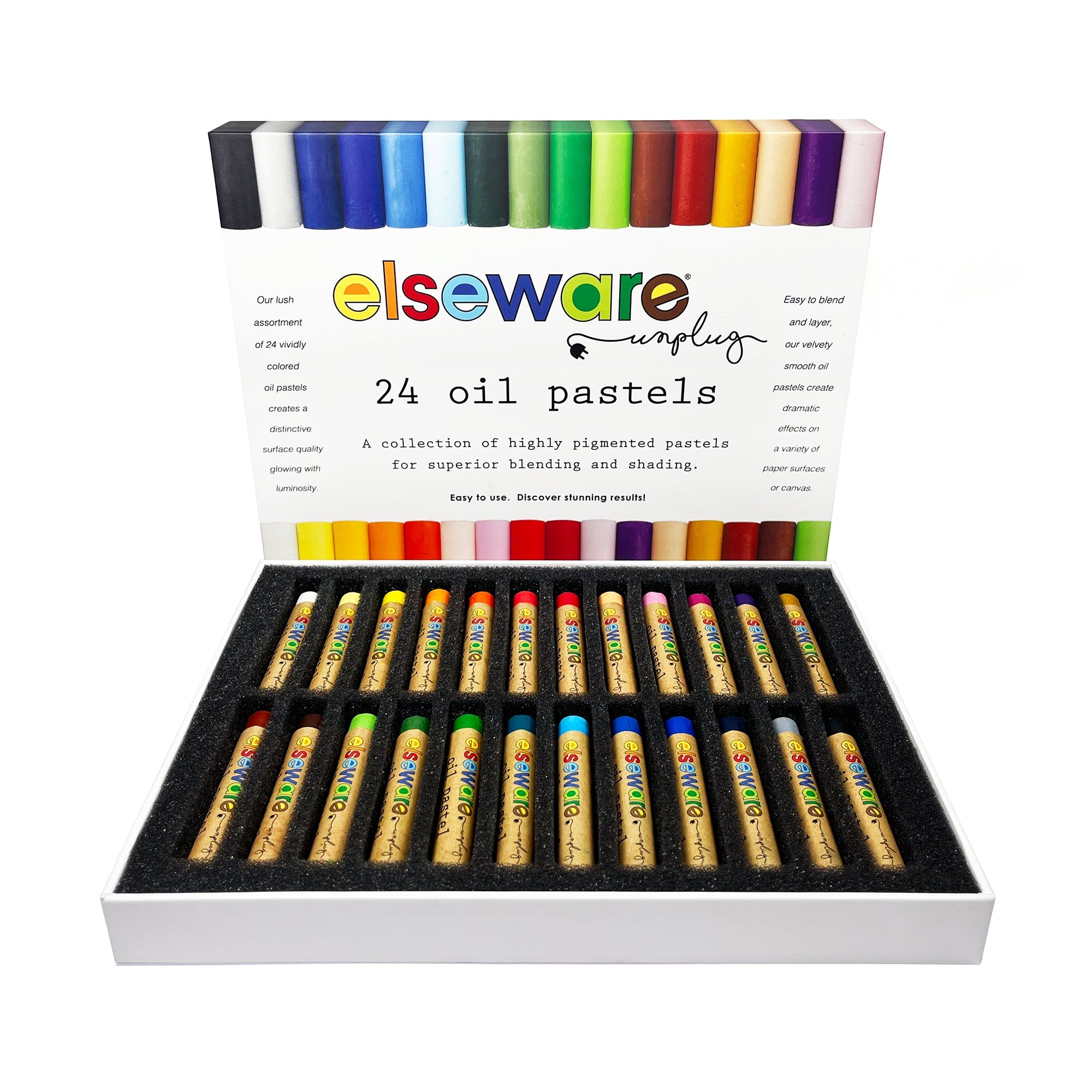 Elseware Unplug Oil Pastels – Talc-Free – Non-Toxic – 24 Colors | Playroom Avenue
