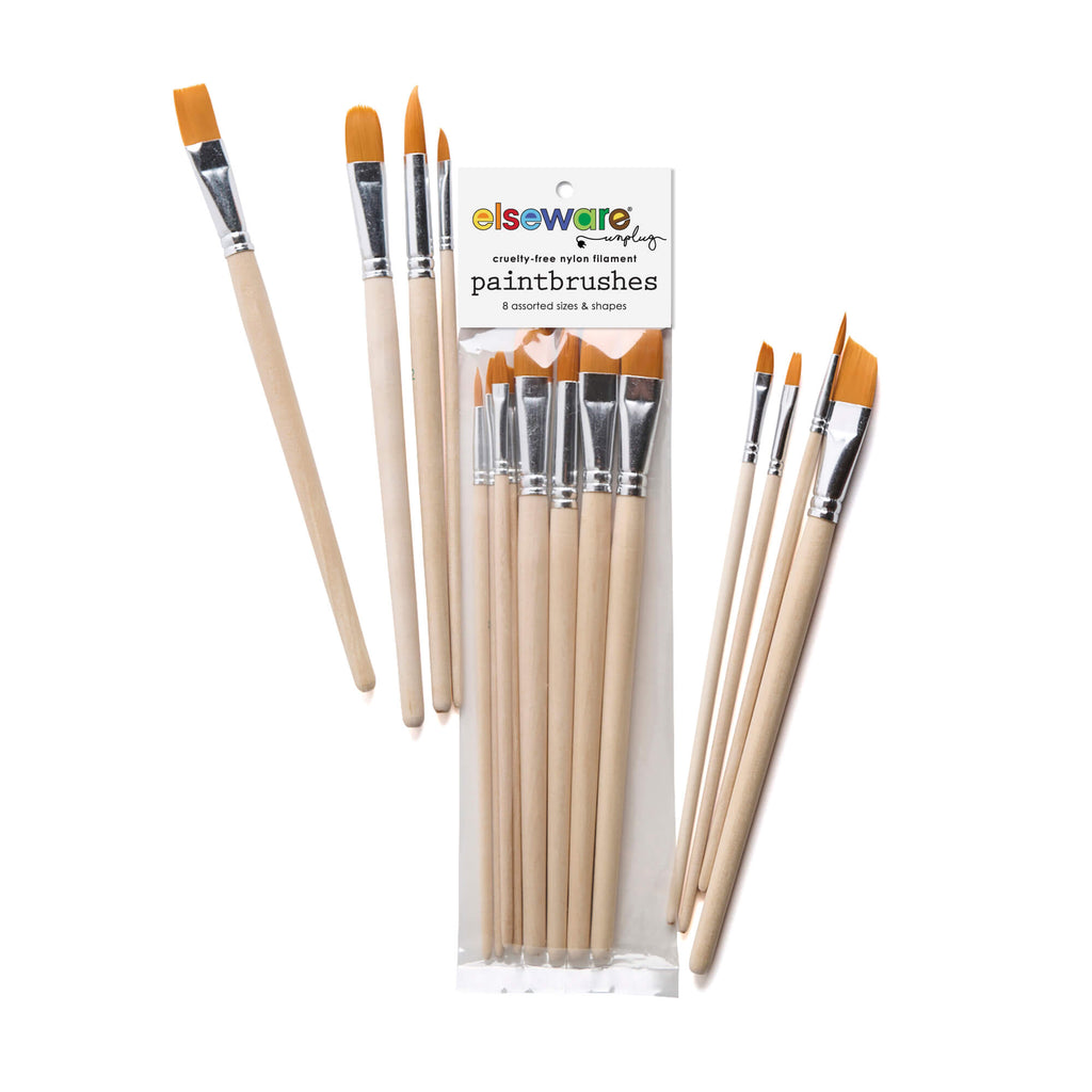 Elseware Unplug Paintbrush Set – 8 Assorted Sizes | Playroom Avenue