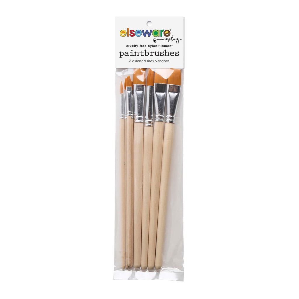 Elseware Unplug Paintbrush Set – 8 Assorted Sizes | Playroom Avenue