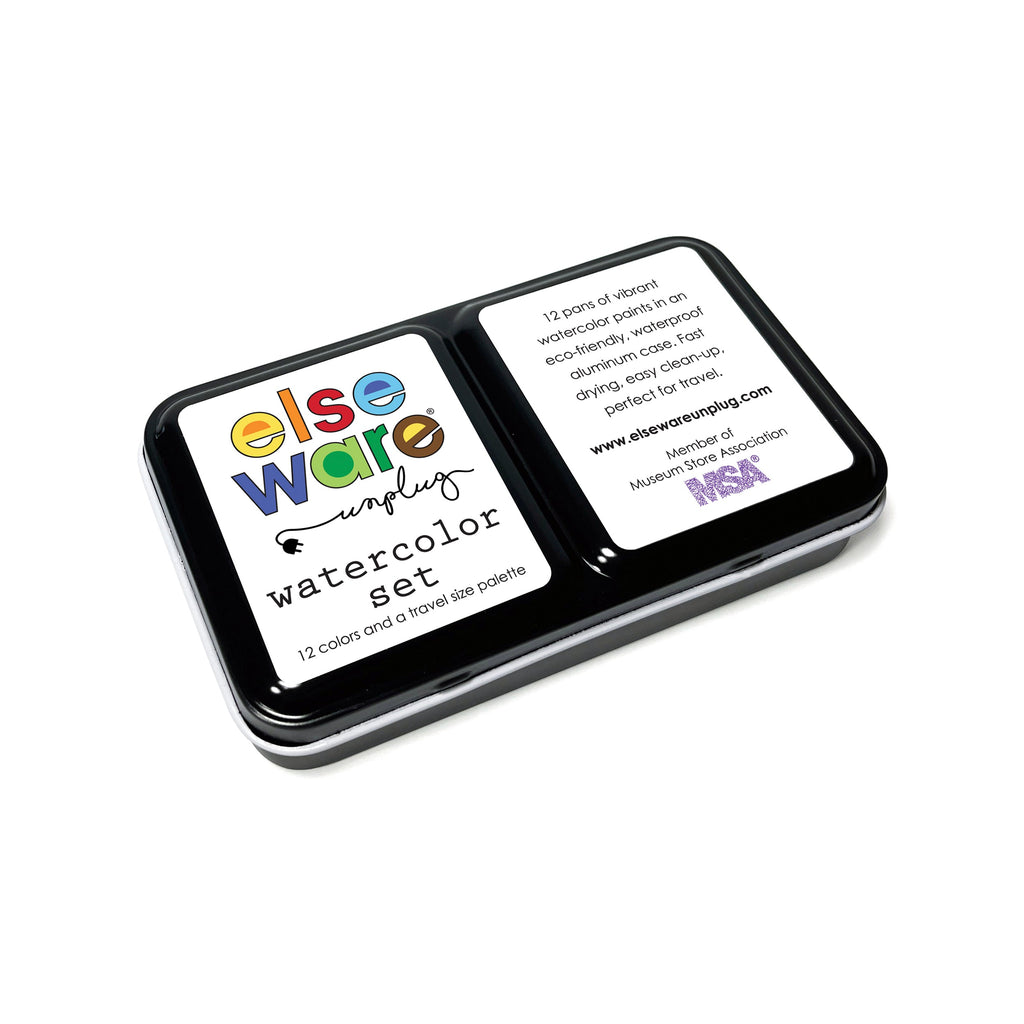 Elseware Unplug Watercolors – Metal Palette – 12 Colors – Travel Friendly | Playroom Avenue