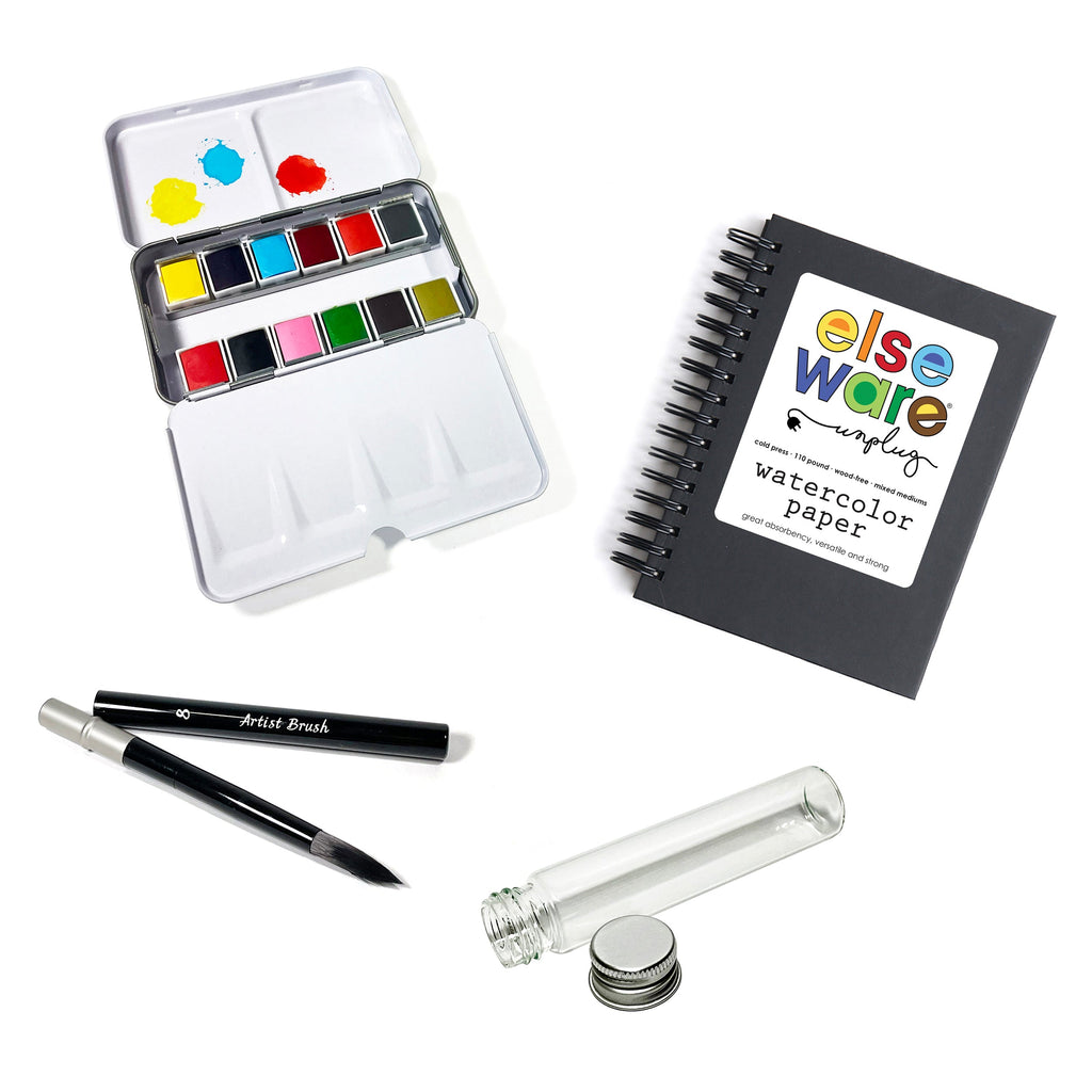 elseware unplug Watercolors To-Go Kit – Travel Friendly – 12 Colors | Playroom Avenue
