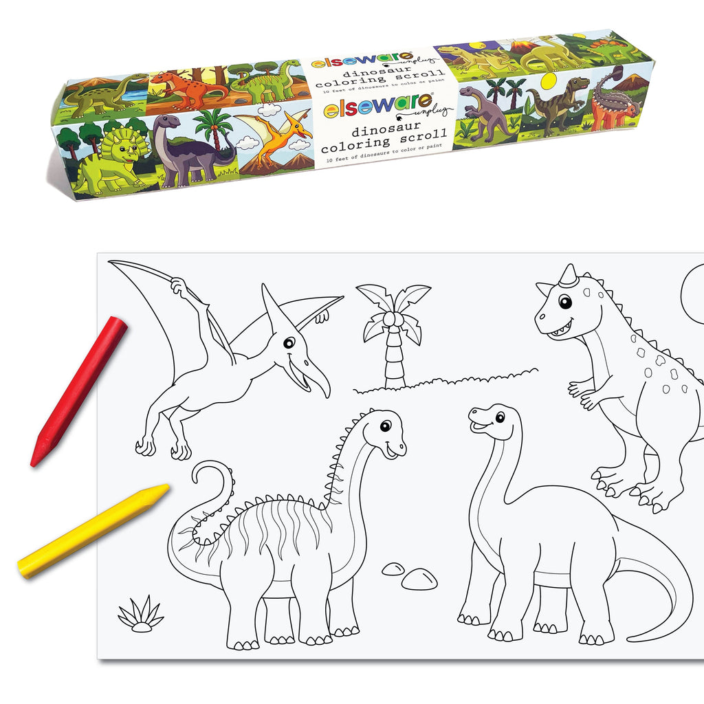 Elseware Unplug Coloring Scrolls – 10 ft – Adhesive Back Dinosaur | Playroom Avenue
