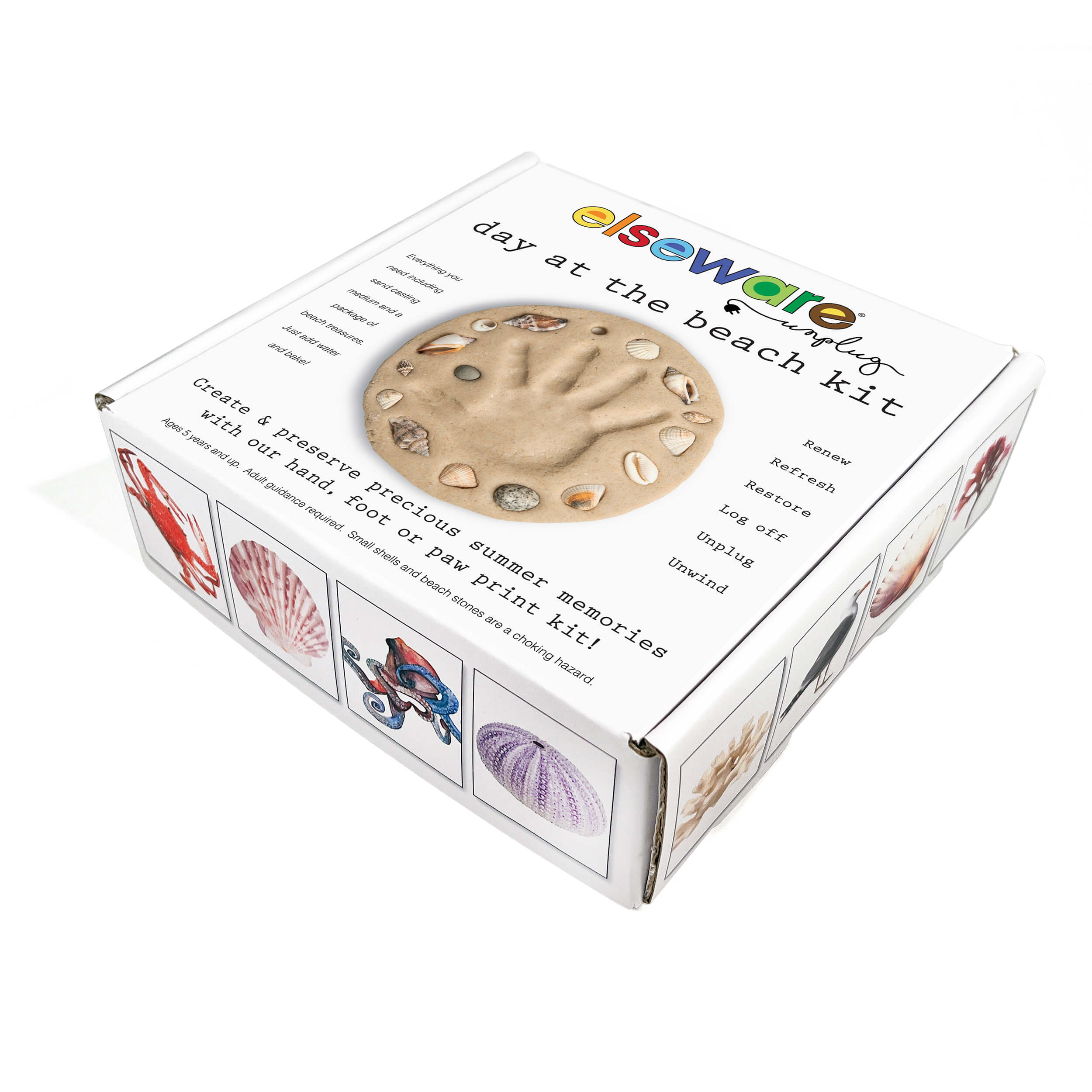 Eco-Kids Day at the Beach – Kids Hand & Footprint Keepsake | Playroom Avenue