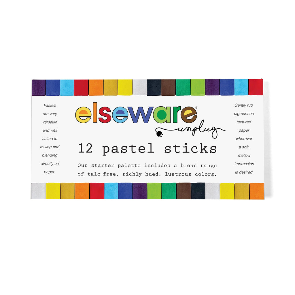 Elseware Unplug Pastel Sticks – Talc-Free Oil Pastels – 12 Vibrant Colors | Playroom Avenue