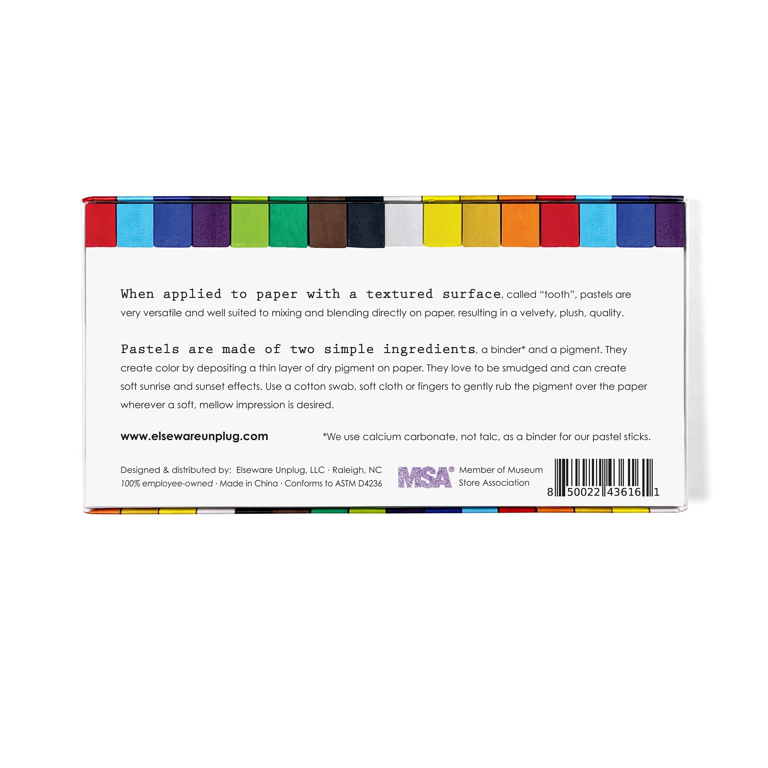 Elseware Unplug Pastel Sticks – Talc-Free Oil Pastels – 12 Vibrant Colors | Playroom Avenue