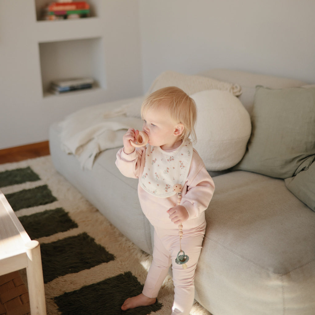 Mushie Silicone Pacifier Clip | Luna | Playroom Avenue