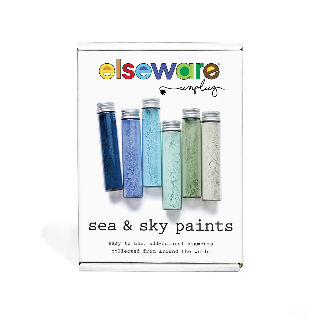 Elseware Unplug Sea & Sky Paint Set – Non-Toxic Earth Pigments (15–17g per Vial) | Playroom Avenue