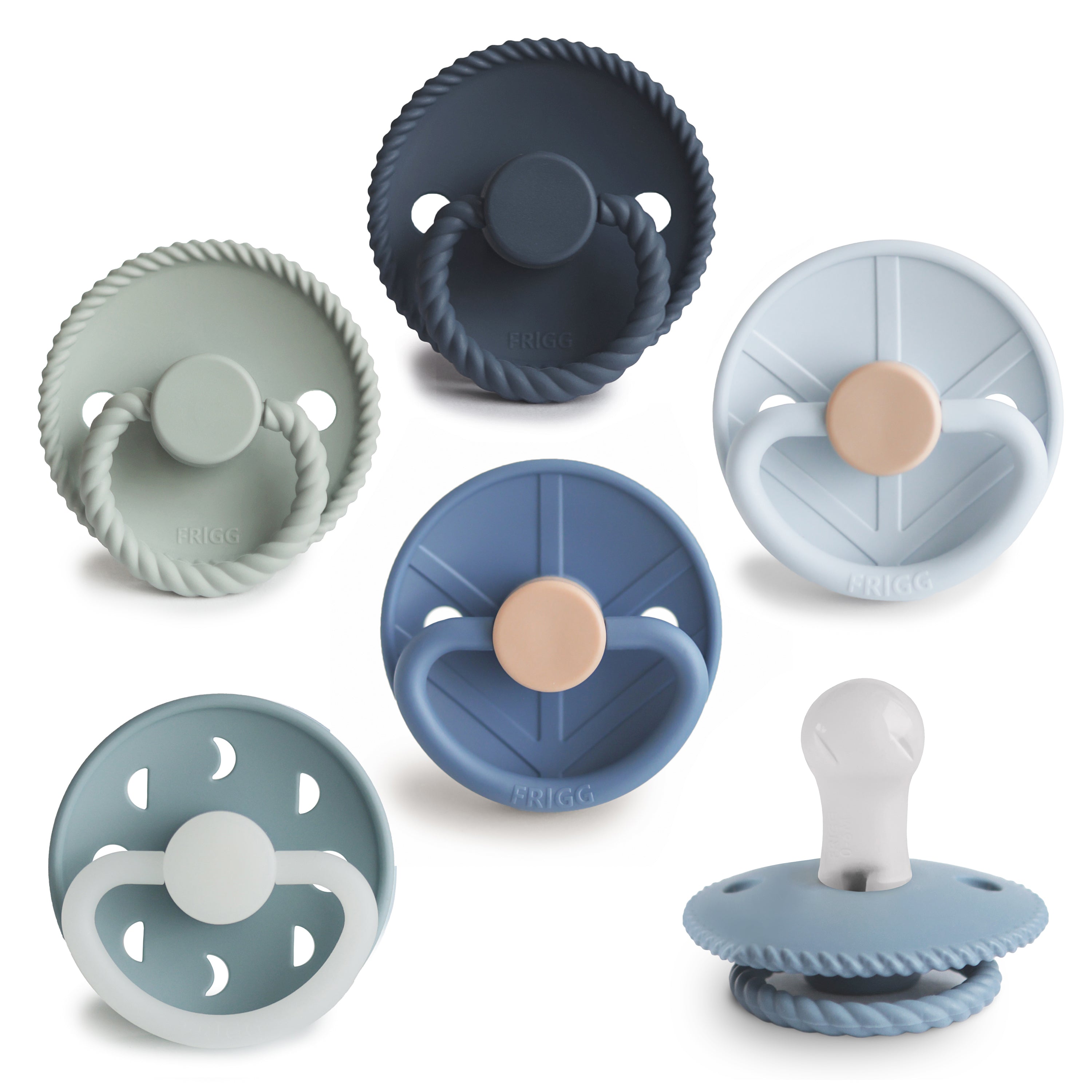 FRIGG Silicone Pacifier 6-Pack Endless Sea 0-6 Months | Playroom Avenue