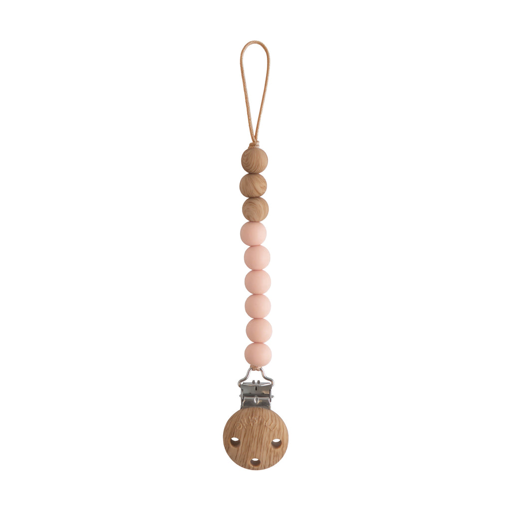 Mushie Silicone Pacifier Clip | Eva Blush | Playroom Avenue