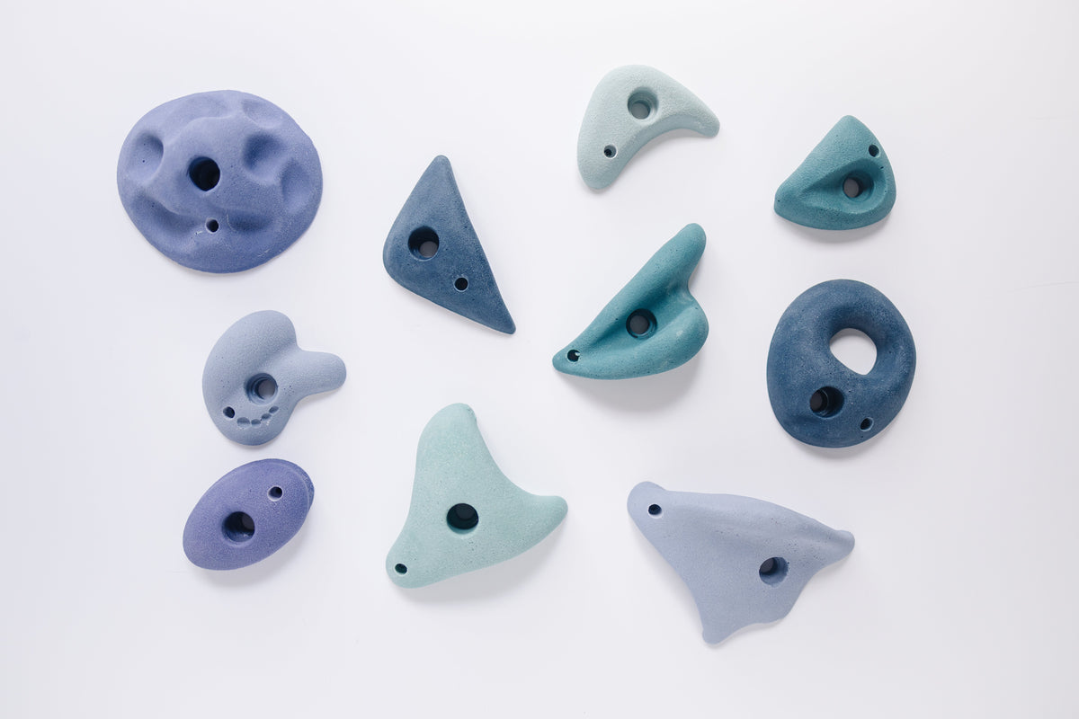 Everett & Avery Co. Premium Rock Climbing Holds (Aurora) - Glow-in-the-Dark Rock | Playroom Avenue