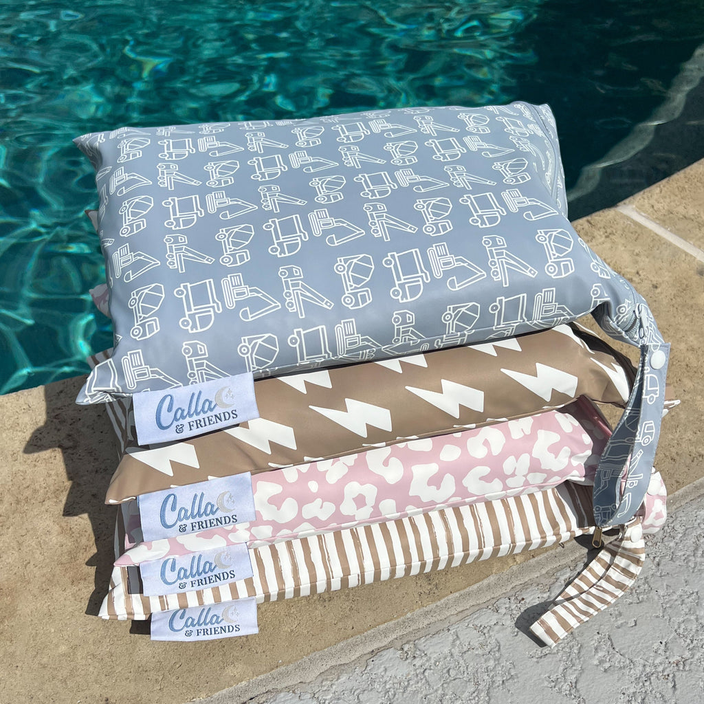 Calla and Friends The Kenzie Beach Towel - Trucks & Diggers | Playroom Avenue