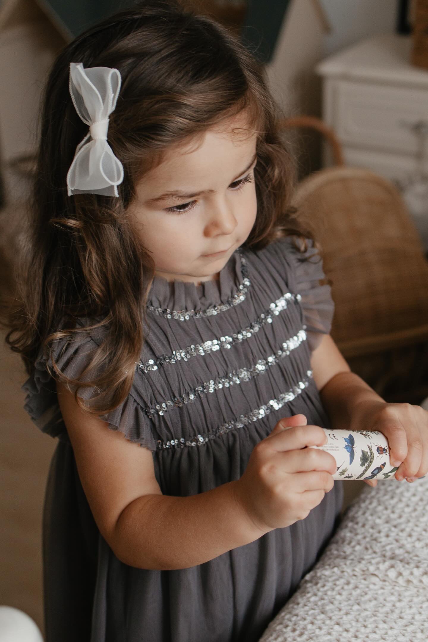 Le Petit Lapin | Cotton Tulle Dress | Sleet Gray | Playroom Avenue