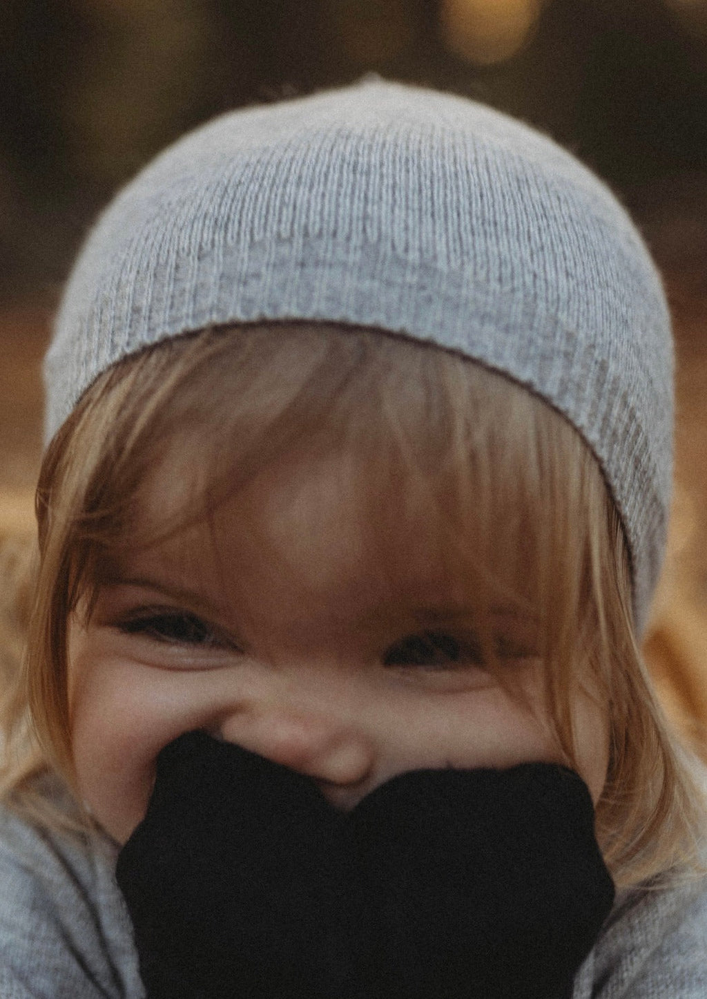 La Petit Lapin Cashmere & Merino Wool Beanie | Grey Merle | Playroom Avenue