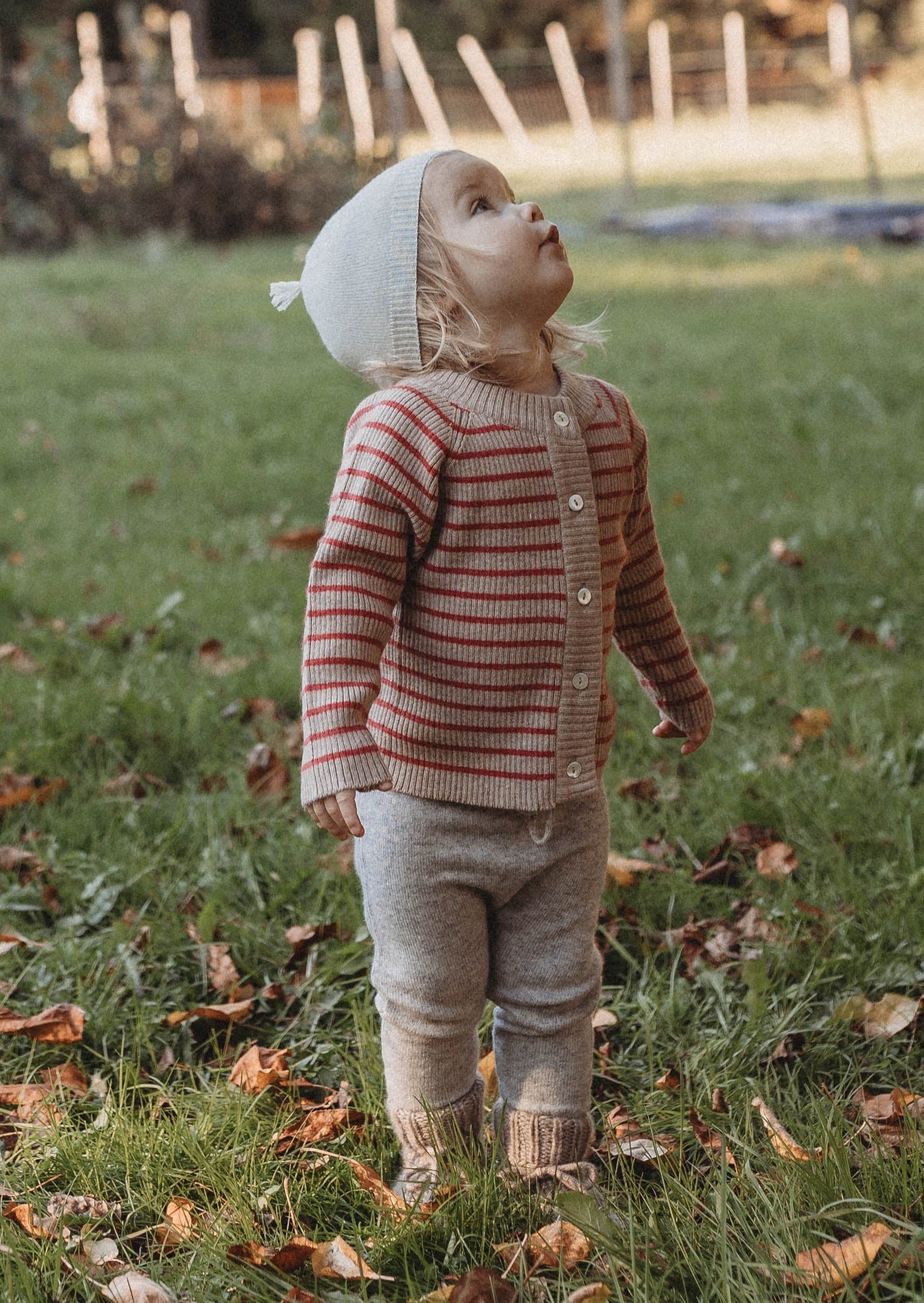 La Petit Lapin Cashmere Cardigan | Red/Beige | Playroom Avenue