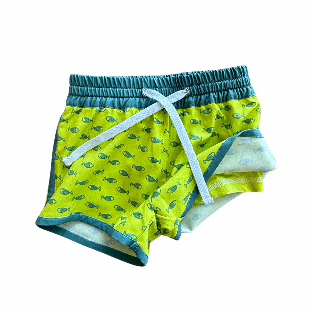 Keep the Littles Wild neon fish hybrid shorts | Playroom Avenue
