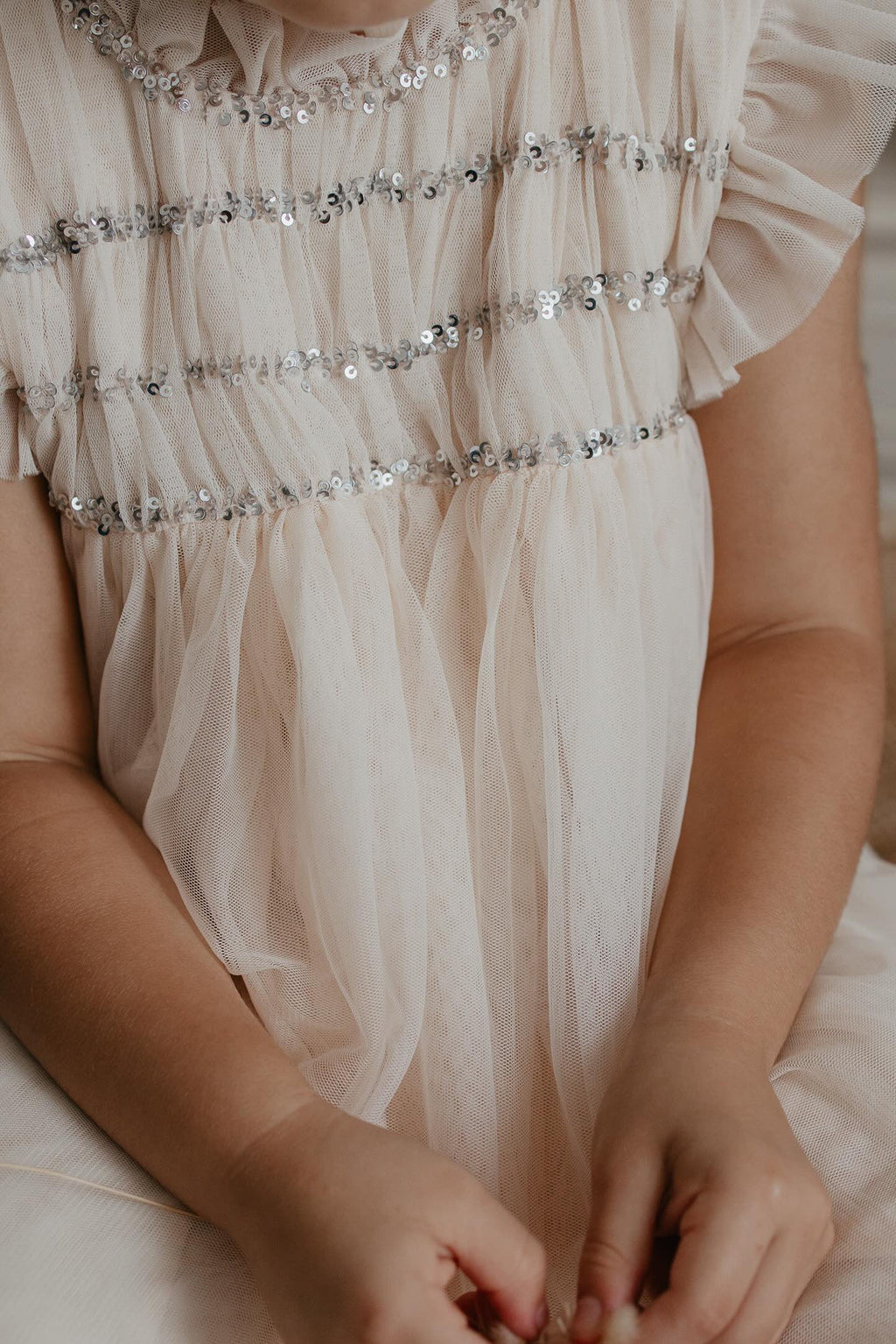 Le Petit Lapin Scarlett | Cotton Tulle Dress | Vintage Cream | Playroom Avenue