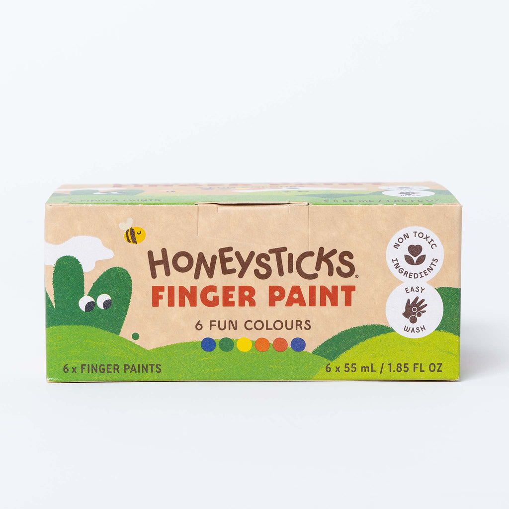 Honeysticks Finger Paints 6pk 55ml | Playroom Avenue