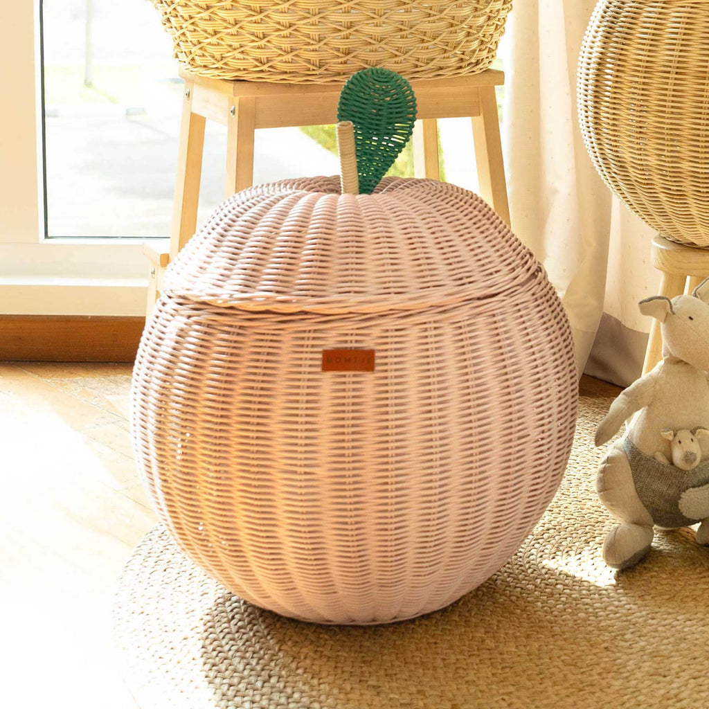 Momiji Apple Storage Basket - Pink | Playroom Avenue