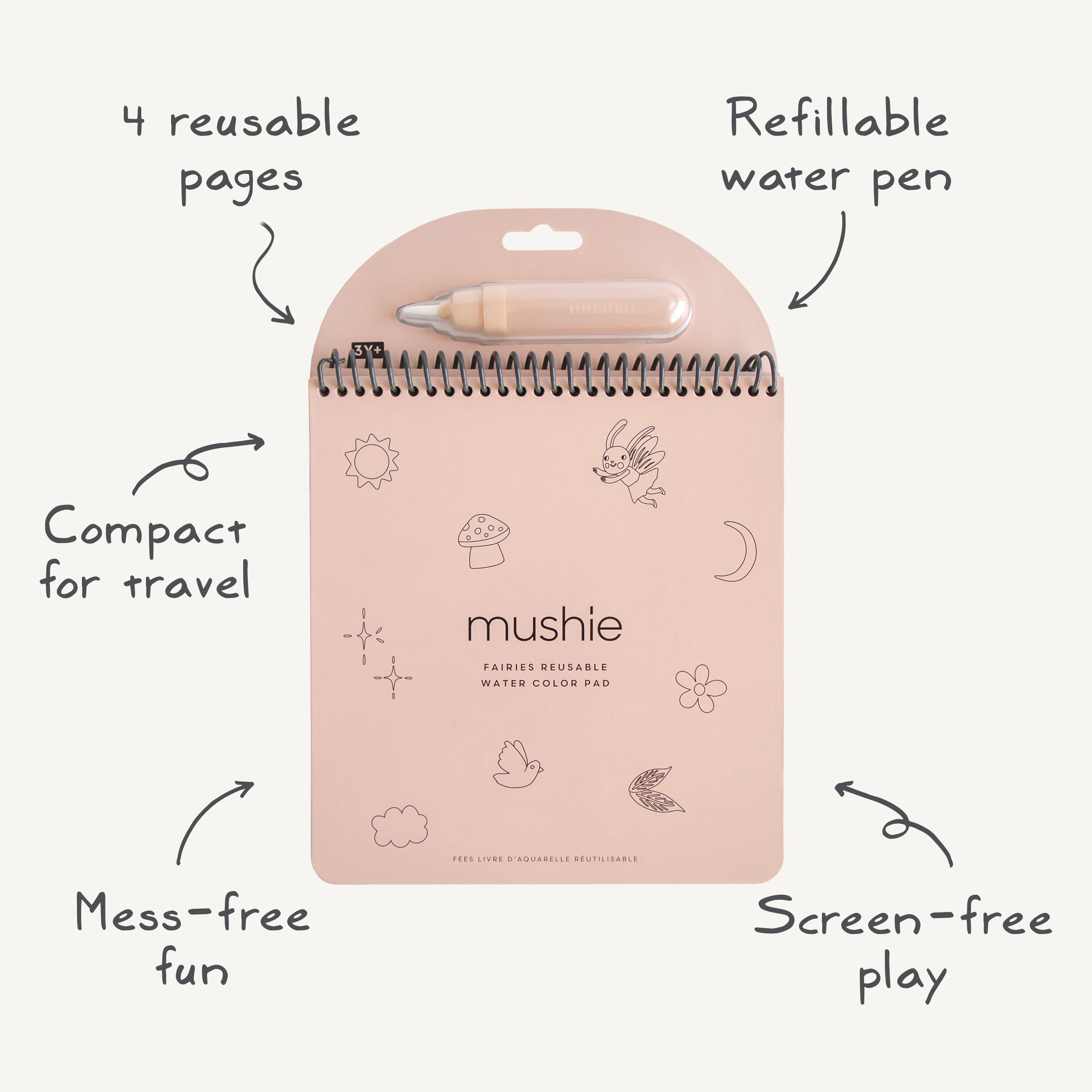 Mushie Fairies Reusable Water Color Pad | Playroom Avenue