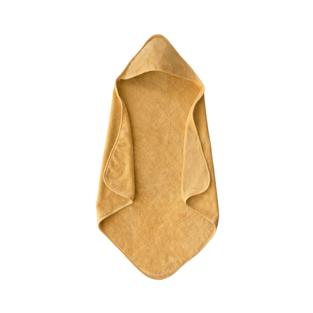Mushie Organic Cotton Baby Hooded Towel Fall Yellow | Playroom Avenue