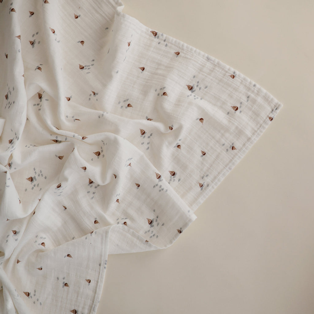Mushie Organic Cotton Muslin Swaddle Blanket | Playroom Avenue