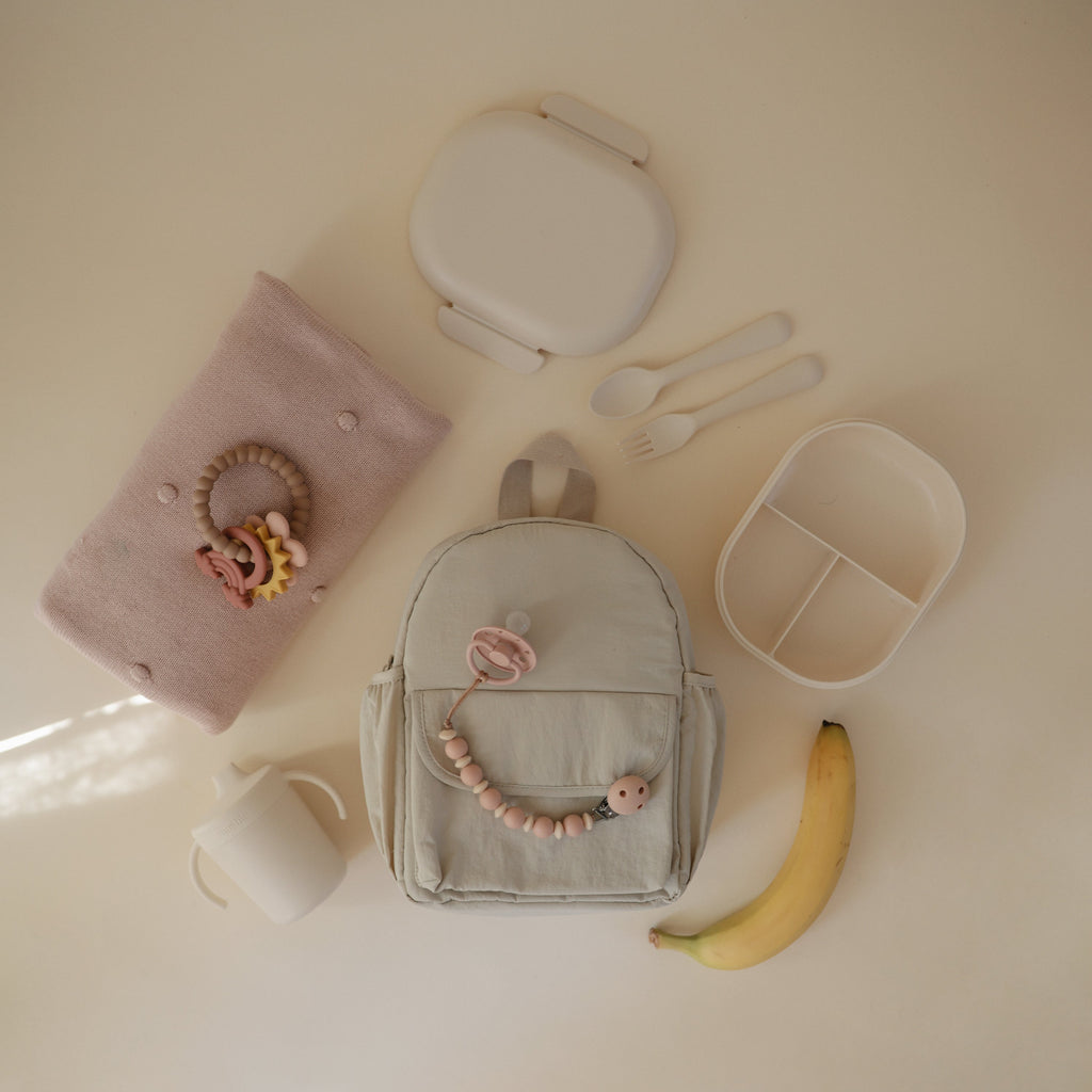 Mushie Silicone Pacifier Clip | Luna | Playroom Avenue
