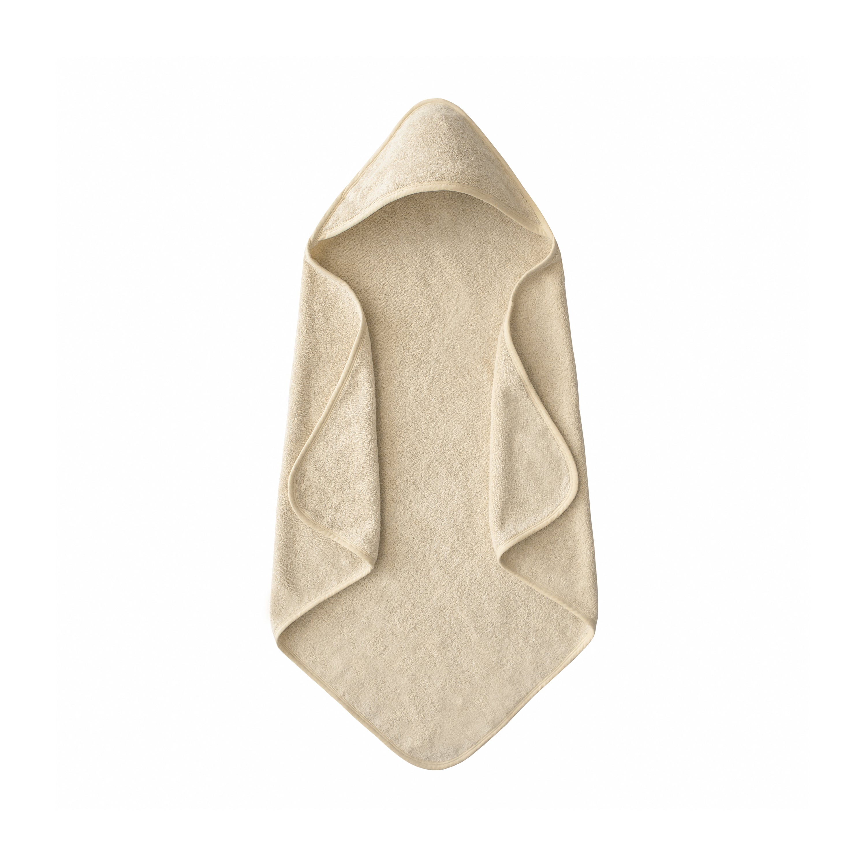Mushie Organic Cotton Baby Hooded Towel Fog | Playroom Avenue