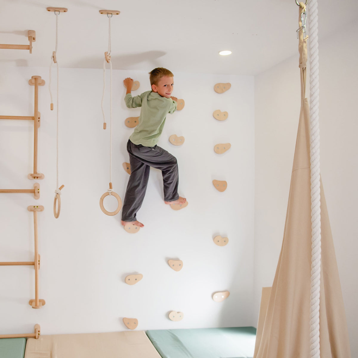 Wood and Hearts Climbing Holds | Playroom Avenue