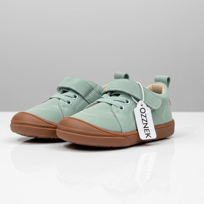 Ozznek Shoes Moss Suede Sneakers – Everyday Barefoot Sneakers for Toddlers & Kids 10 | Playroom Avenue