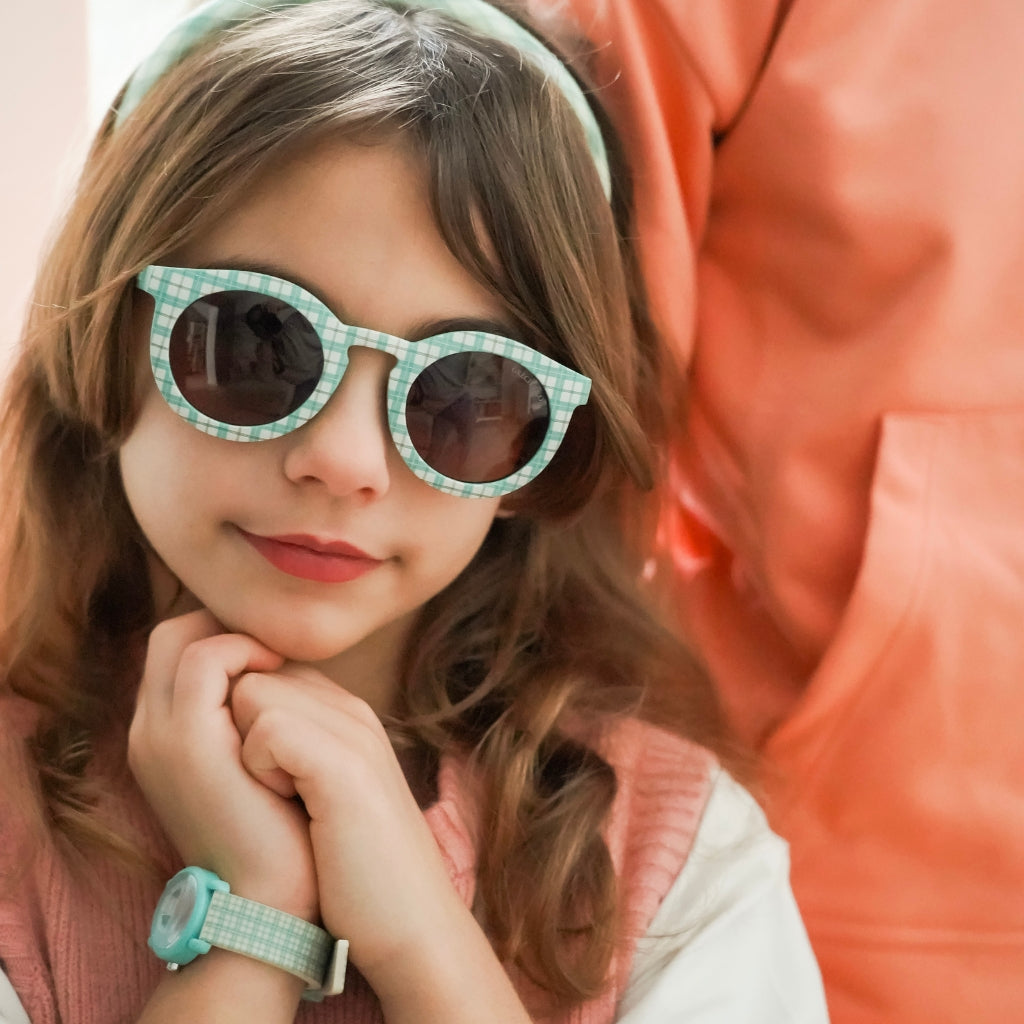 GRECH & CO. Classic Watches | Silicone + Stainless Steel | Fern Plaid | Playroom Avenue