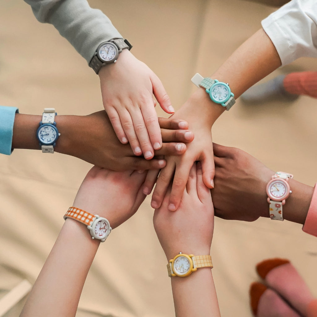 GRECH & CO. Classic Watches | Silicone + Stainless Steel | Sunset Meadow | Playroom Avenue