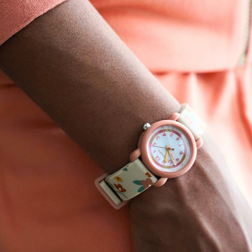 GRECH & CO. Classic Watches | Silicone + Stainless Steel | Sunset Meadow | Playroom Avenue